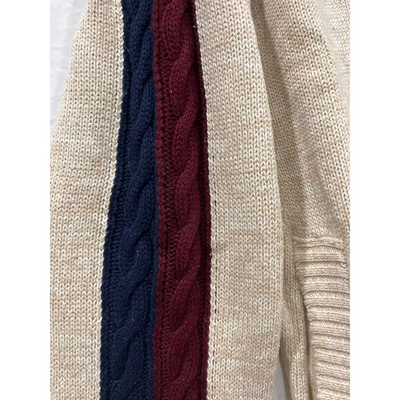 Born Fly Sweater Embroidered Modern Cowl Mockneck Mens Small Oatmeal Heather Mar - Picture 6 of 12